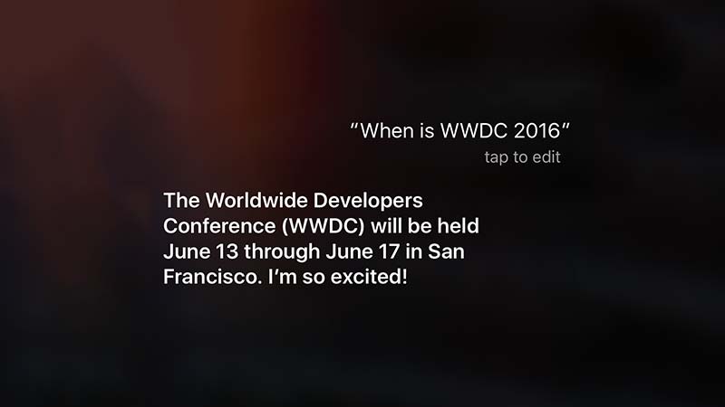 سيري مؤتمر WWDC 2016